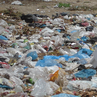 Thin Plastics scattered in the Capital city of Lilongwe 